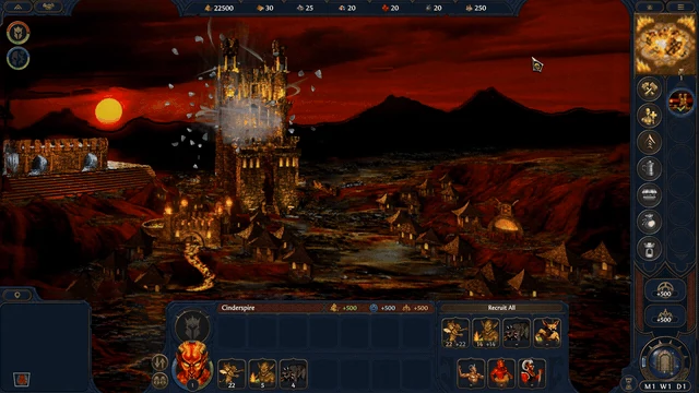 Obrazovka města Inferno v Golden Era